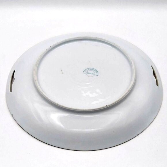 Vintage Eleanor Egyptian Revival 9.5" Porcelain Platter Inset Handles Bavaria - Picture 6 of 8